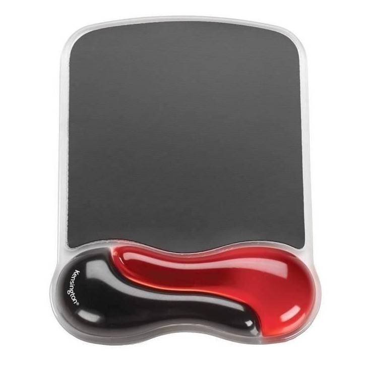 Kensington, Tapis de souris avec repose-poignet, Duo gel, Noir et rouge