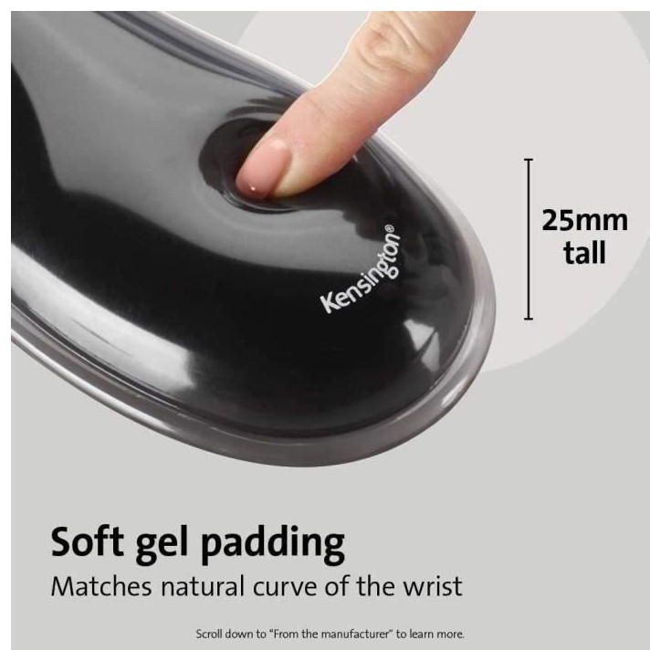 Kensington, Tapis de souris avec repose-poignet, Duo gel, Noir et rouge