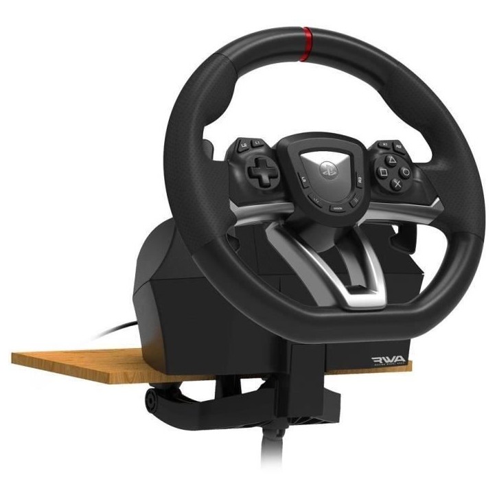 Volant de course Racing Wheel Apex - HORI - PC, PS4 et PS5 - Pédales incluses - Noir