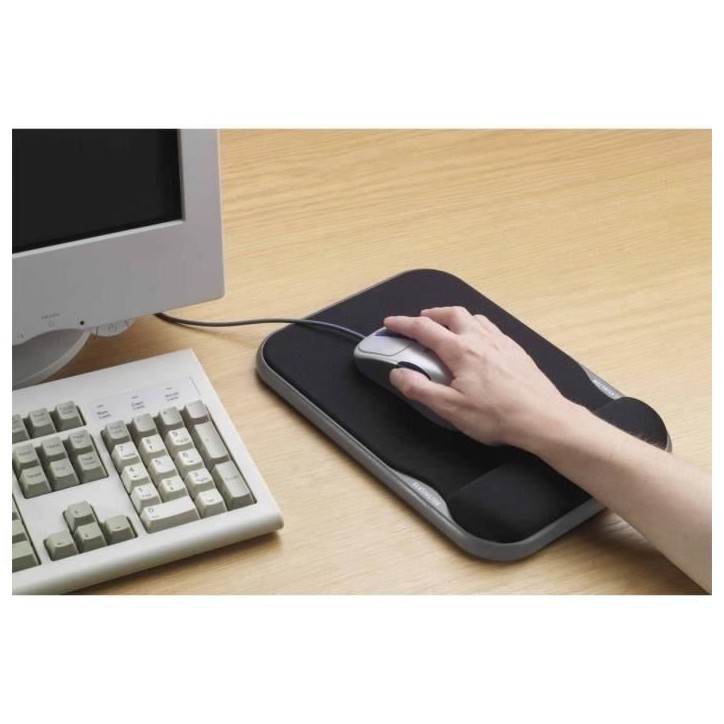 Kensington Tapis de souris en gel - Réglable en hauteur - Noir Kensington Tapis de souris en gel - Réglable en hauteur - Noir