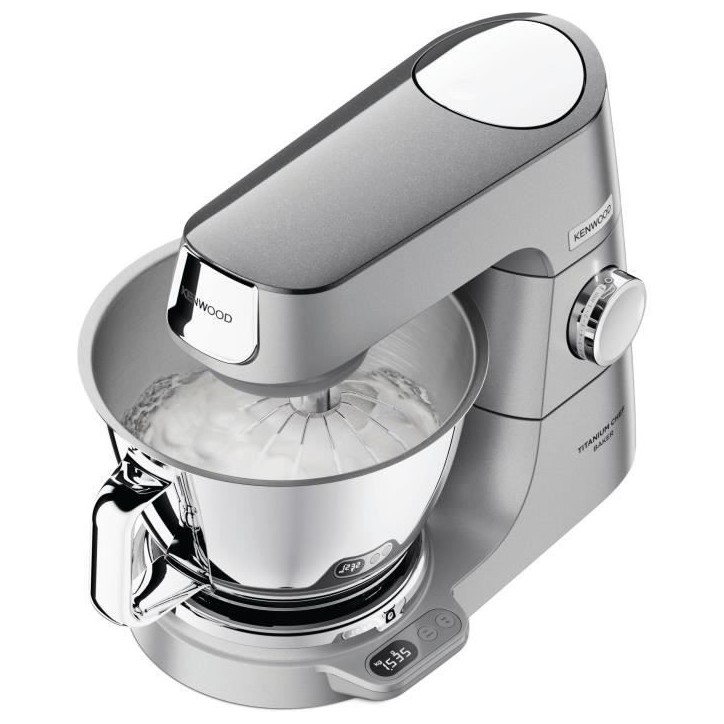 KENWOOD KVC85.124.SI - Robot pâtissier Titanium Chef Baker - 2 bols en inox 3,5L et 5L - Balance intégrée 6kg - Blender 1,8L KENWOOD KVC85.124.SI - Robot pâtissier Titanium Chef Baker - 2 bols en inox 3,5L et 5L - Balance intégrée 6kg - Blender 1,8L