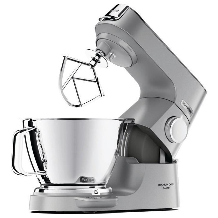 KENWOOD KVC85.124.SI - Robot pâtissier Titanium Chef Baker - 2 bols en inox 3,5L et 5L - Balance intégrée 6kg - Blender 1,8L KENWOOD KVC85.124.SI - Robot pâtissier Titanium Chef Baker - 2 bols en inox 3,5L et 5L - Balance intégrée 6kg - Blender 1,8L