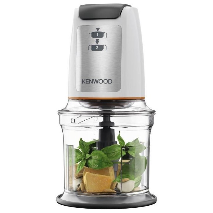 Mini-hachoir - KENWOOD - CHP61.100WH - 500 W - 0,8 L - 4 lames en acier inoxydable - Blanc