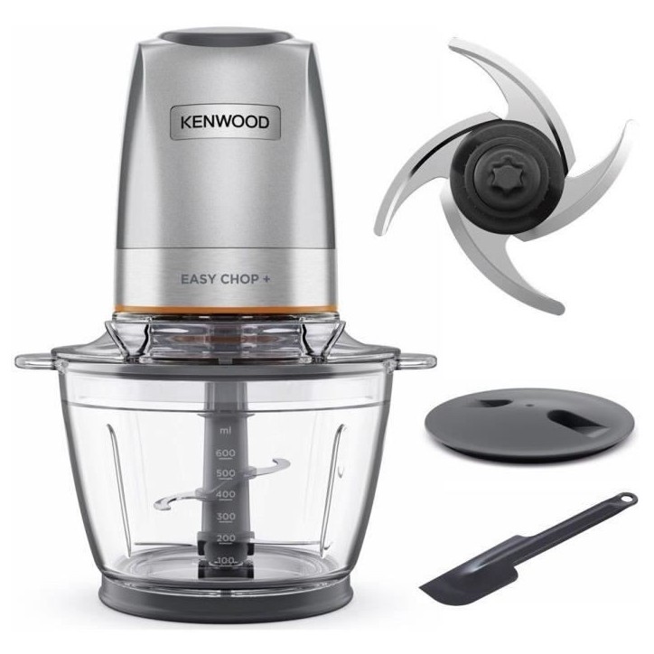 Mini-hachoir KENWOOD CHP62.400S Easy Chop+ - 4 lames inox - 600 ML - 2 vitesses Mini-hachoir KENWOOD CHP62.400S Easy Chop+ - 4 lames inox - 600 ML - 2 vitesses