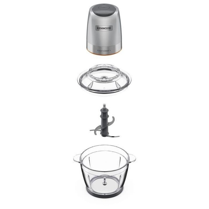 Mini-hachoir KENWOOD CHP62.400S Easy Chop+ - 4 lames inox - 600 ML - 2 vitesses Mini-hachoir KENWOOD CHP62.400S Easy Chop+ - 4 lames inox - 600 ML - 2 vitesses