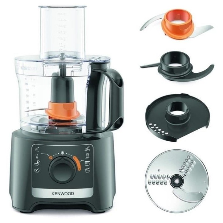 Robot multifonction KENWOOD FDP31.020GY - 2 vitesses + Pulse - 800W - Bol 2,1L + accessoires