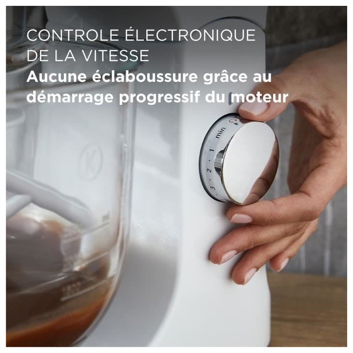 Robot pâtissier multifonction kMix KENWOOD KMX754APB - Moteur professionnel 1000W - 2 sorties pour accessoires - Bol en verre 5 Robot pâtissier multifonction kMix KENWOOD KMX754APB - Moteur professionnel 1000W - 2 sorties pour accessoires - Bol en verre 5