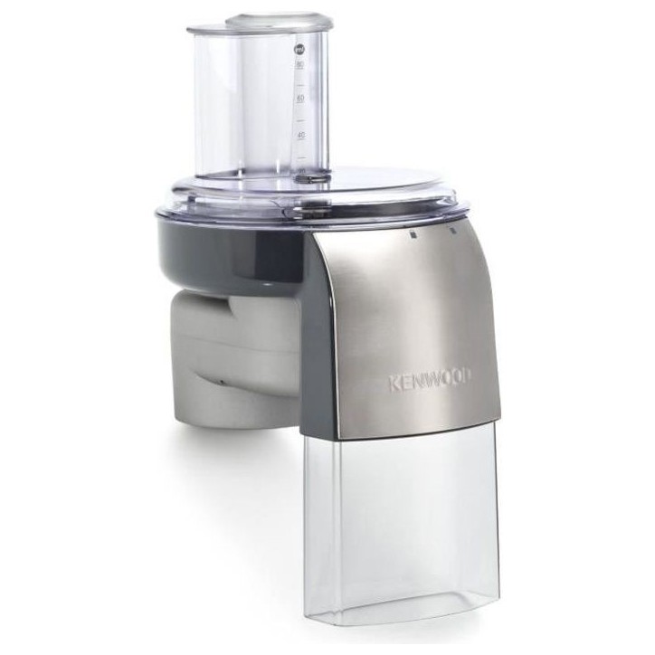 Râpe-éminceur KENWOOD AT340 - Double cheminée avec gobelet doseur - 7 disques en acier inoxydable Râpe-éminceur KENWOOD AT340 - Double cheminée avec gobelet doseur - 7 disques en acier inoxydable