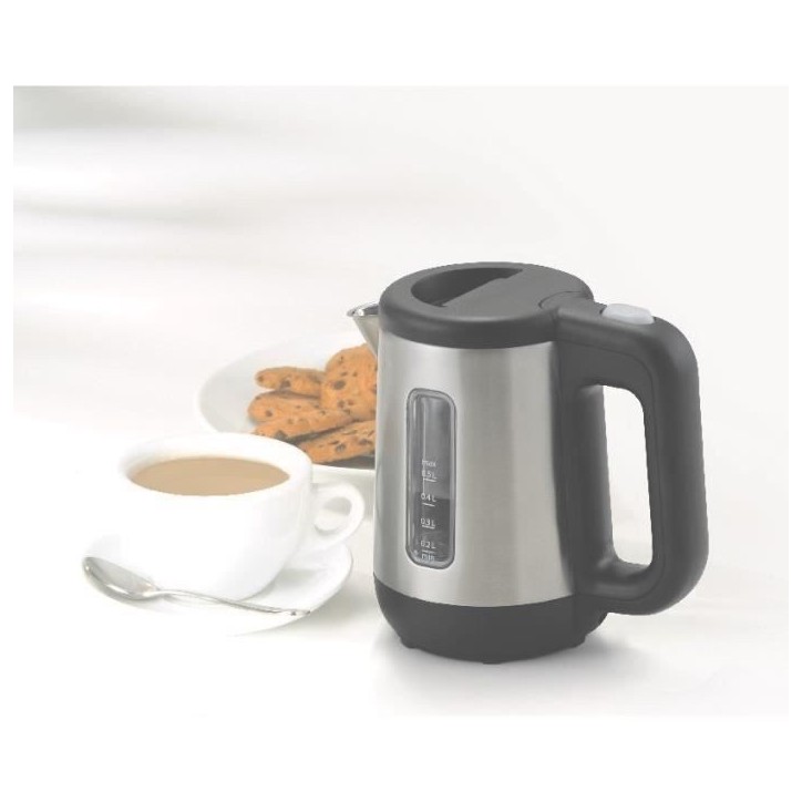 Bouilloire - KENWOOD JKM076 - Compacte 0.5L - Inox satiné et noir - Filtre anti-calcaire amovible Bouilloire - KENWOOD JKM076 - Compacte 0.5L - Inox satiné et noir - Filtre anti-calcaire amovible