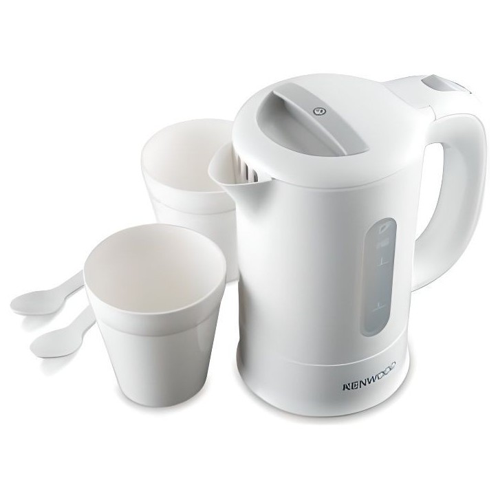 KENWOOD JKP250 Bouilloire électrique de voyage Discovery - Blanc et gris KENWOOD JKP250 Bouilloire électrique de voyage Discovery - Blanc et gris
