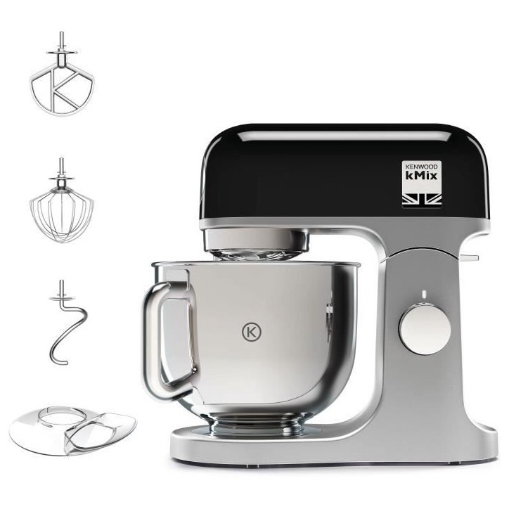 Robot pâtissier Kenwood kMix KMX750BK - bol 5 litres - 6 vitesses - 3 accessoires - noir Robot pâtissier Kenwood kMix KMX750BK - bol 5 litres - 6 vitesses - 3 accessoires - noir