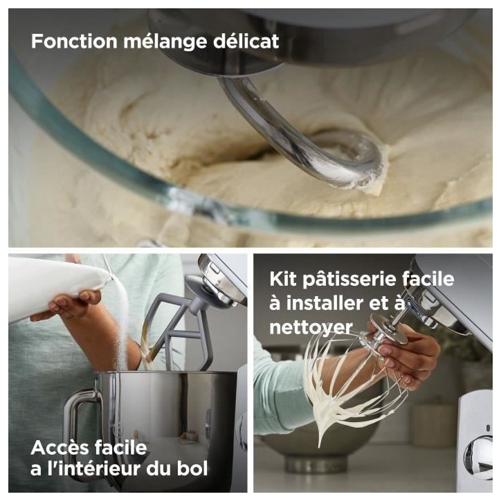 Robot pâtissier Kenwood kMix KMX750BK - bol 5 litres - 6 vitesses - 3 accessoires - noir Robot pâtissier Kenwood kMix KMX750BK - bol 5 litres - 6 vitesses - 3 accessoires - noir