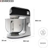 Robot pâtissier Kenwood kMix KMX750BK - bol 5 litres - 6 vitesses - 3