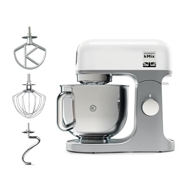 Robot pâtissier kMix KENWOOD KMX750WH - Blanc - 1000 W - Bol acier in Robot pâtissier kMix KENWOOD KMX750WH - Blanc - 1000 W - Bol acier in