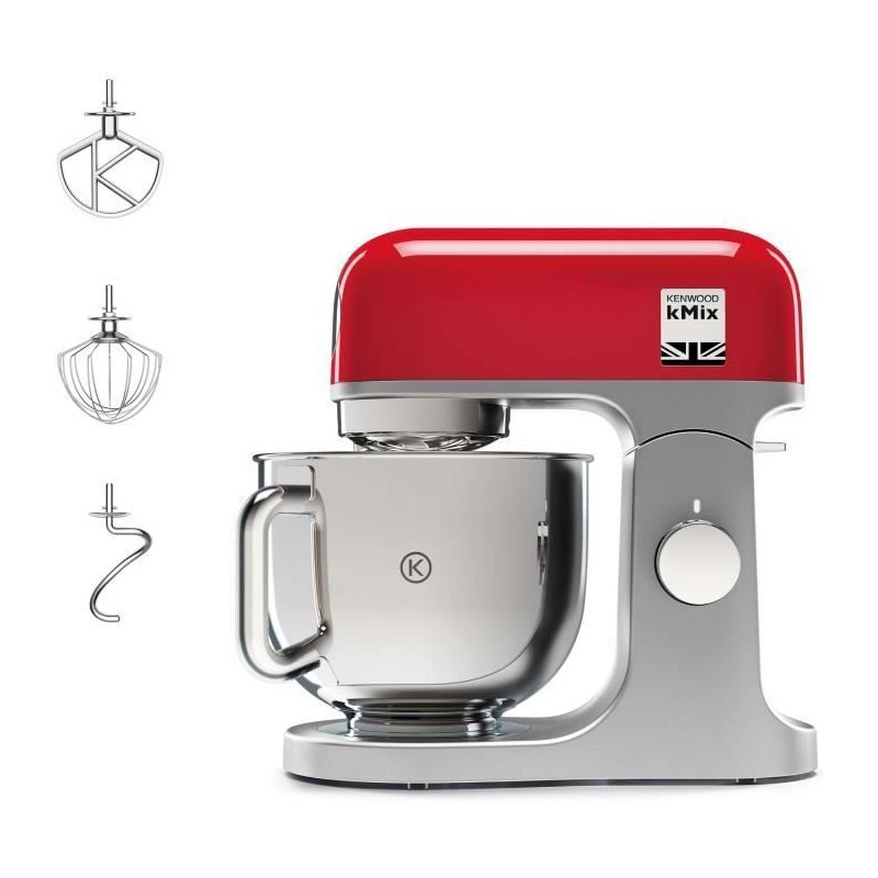 Robot pâtissier - KENWOOD kMix KMX750RD - Corps métal - Rouge - 6 vi Robot pâtissier - KENWOOD kMix KMX750RD - Corps métal - Rouge - 6 vi