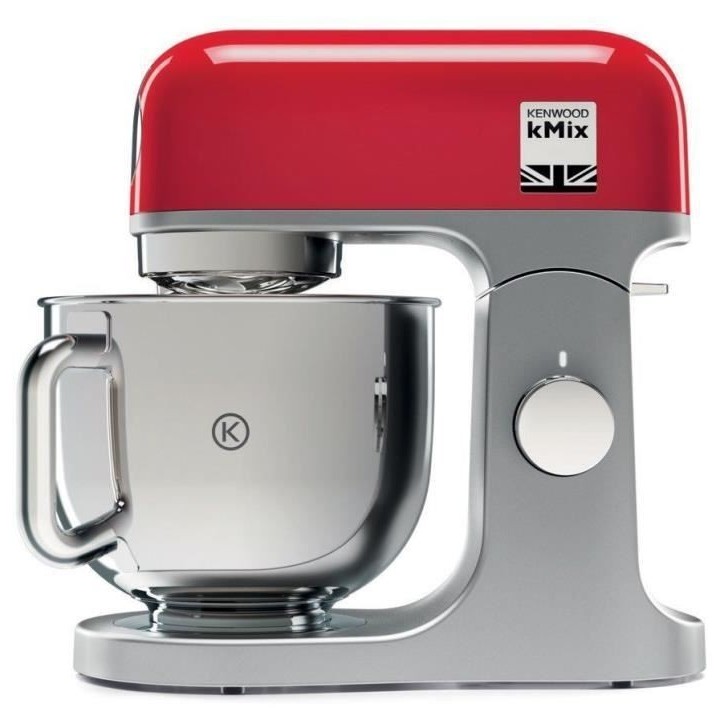 Robot pâtissier - KENWOOD kMix KMX750RD - Corps métal - Rouge - 6 vitesses - 1000 W - Bol inox 5 L