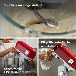 Robot pâtissier - KENWOOD kMix KMX750RD - Corps métal - Rouge - 6 vi