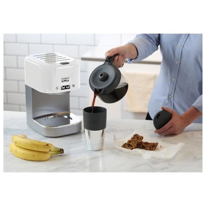 Cafetiere filtre kMix - KENWOOD - COX750WH - 1200 W - Blanc - 8 tasses - Sélecteur d'arôme Cafetiere filtre kMix - KENWOOD - COX750WH - 1200 W - Blanc - 8 tasses - Sélecteur d'arôme