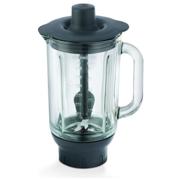 Accessoire blender verre 1,6L pour robot pâtissier KENWOOD KAH359GL - 4 lames Accessoire blender verre 1,6L pour robot pâtissier KENWOOD KAH359GL - 4 lames