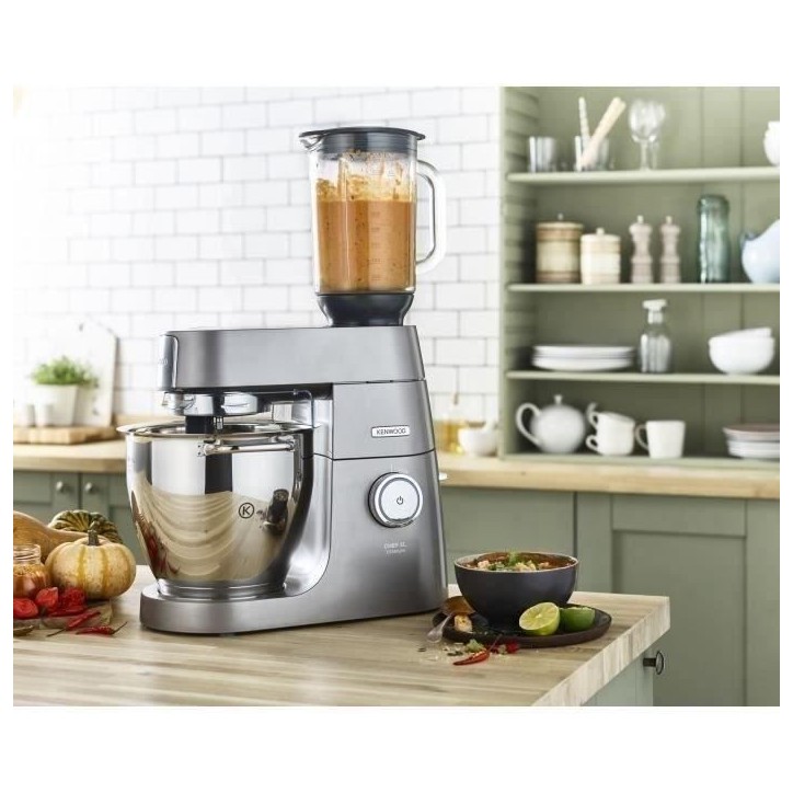 Accessoire blender verre 1,6L pour robot pâtissier KENWOOD KAH359GL - 4 lames Accessoire blender verre 1,6L pour robot pâtissier KENWOOD KAH359GL - 4 lames