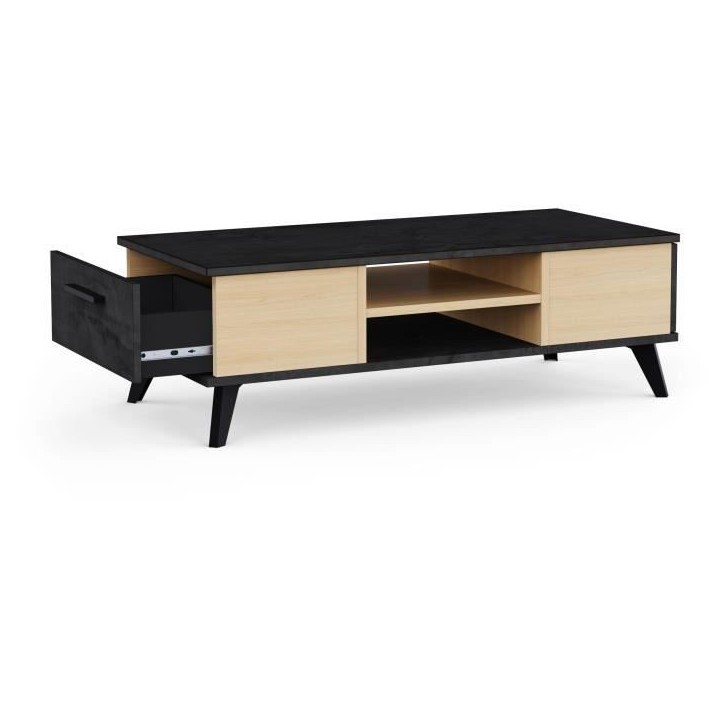 Ensemble salon - Banc TV, Table basse, Buffet bas - KENT - Chene de fil / Sidewalk - DEMEYERE Ensemble salon - Banc TV, Table basse, Buffet bas - KENT - Chene de fil / Sidewalk - DEMEYERE