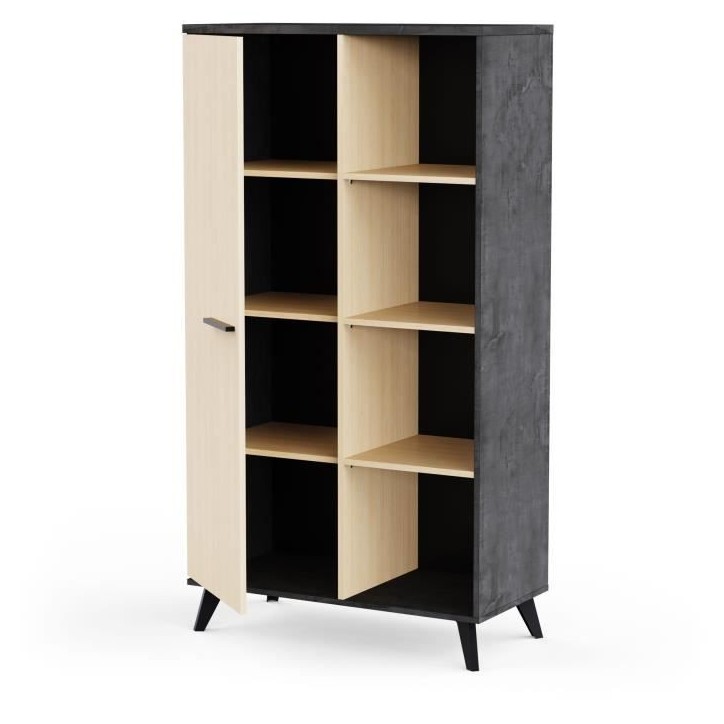 Ensemble salon - Banc TV, Table basse, Buffet haut - KENT - Chene de fil / Sidewalk - DEMEYERE Ensemble salon - Banc TV, Table basse, Buffet haut - KENT - Chene de fil / Sidewalk - DEMEYERE