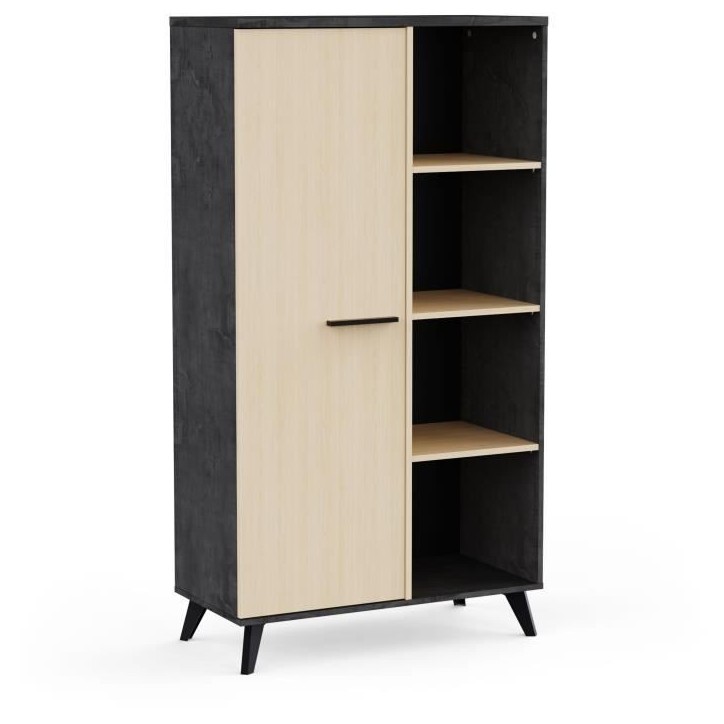 Ensemble séjour - Enfilade, Buffet haut, Table - KENT - Chene de fil / Sidewalk - DEMEYERE Ensemble séjour - Enfilade, Buffet haut, Table - KENT - Chene de fil / Sidewalk - DEMEYERE