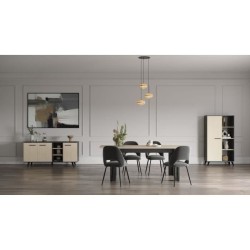 Ensemble séjour - Enfilade, Buffet haut, Table a manger extensible -