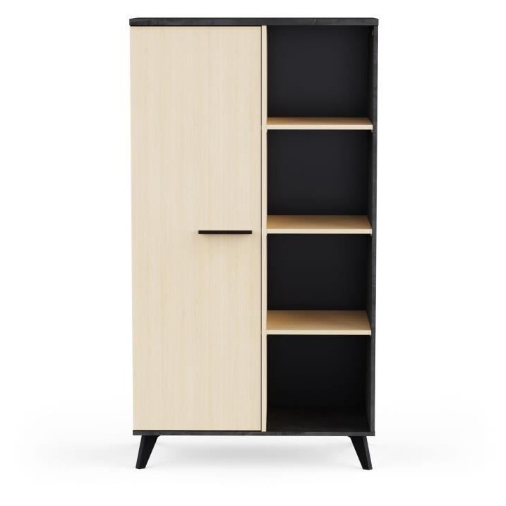 Ensemble séjour - Enfilade, Buffet haut, Table a manger extensible - KENT - Chene de fil / Sidewalk - DEMEYERE Ensemble séjour - Enfilade, Buffet haut, Table a manger extensible - KENT - Chene de fil / Sidewalk - DEMEYERE