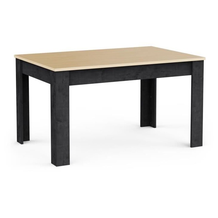 Table a manger fixe - KENT - Chene de fil / Sidewalk - Rectangulaire - 4 / 6 personnes - 140 x 90 x 77 cm - DEMEYERE Table a manger fixe - KENT - Chene de fil / Sidewalk - Rectangulaire - 4 / 6 personnes - 140 x 90 x 77 cm - DEMEYERE