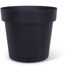 Pot a réserve d'eau - GARDEN ID Glamour - Anthracite 40 cm - Surface