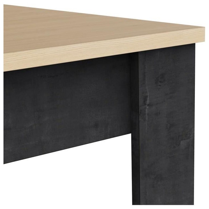 Table a manger fixe - KENT - Chene de fil / Sidewalk - Rectangulaire - 4 / 6 personnes - 140 x 90 x 77 cm - DEMEYERE Table a manger fixe - KENT - Chene de fil / Sidewalk - Rectangulaire - 4 / 6 personnes - 140 x 90 x 77 cm - DEMEYERE