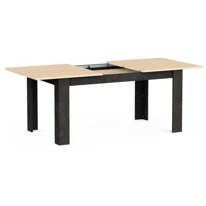 Table a manger extensible - KENT - Chene de fil / Sidewalk - Rectangulaire - 6 / 8 personnes - 155/205 x 90 cm - DEMEYERE Table a manger extensible - KENT - Chene de fil / Sidewalk - Rectangulaire - 6 / 8 personnes - 155/205 x 90 cm - DEMEYERE