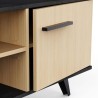 Banc TV - KENT - Chene de fil / Sidewalk - 2 portes ouvrantes - 2 nich