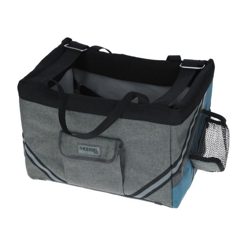 Sac a vélo pour chien et chat - KERBL - Vacation - Gris/bleu - 38x29x