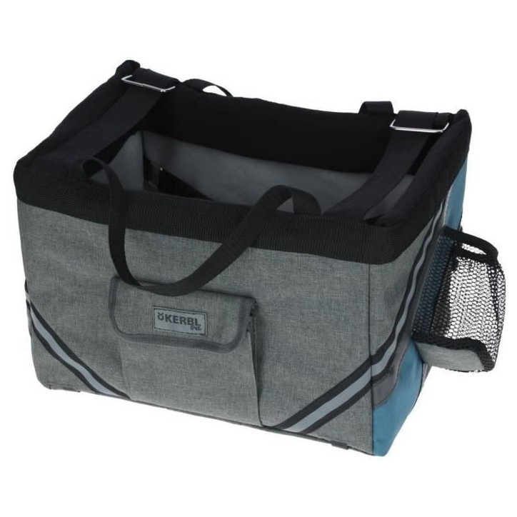 Sac a vélo pour chien et chat - KERBL - Vacation - Gris/bleu - 38x29x25 cm - Tissu robuste Sac a vélo pour chien et chat - KERBL - Vacation - Gris/bleu - 38x29x25 cm - Tissu robuste