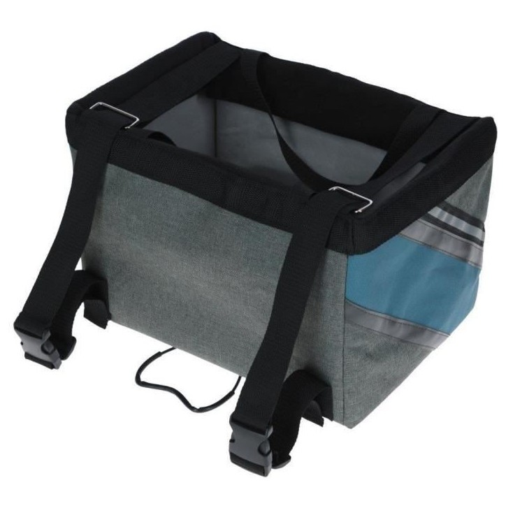 Sac a vélo pour chien et chat - KERBL - Vacation - Gris/bleu - 38x29x25 cm - Tissu robuste Sac a vélo pour chien et chat - KERBL - Vacation - Gris/bleu - 38x29x25 cm - Tissu robuste