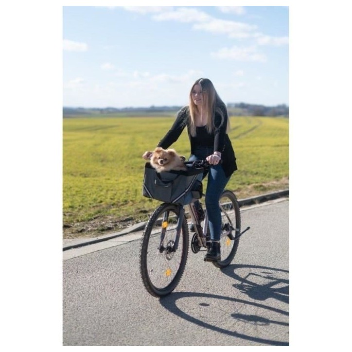 Sac a vélo pour chien et chat - KERBL - Vacation - Gris/bleu - 38x29x25 cm - Tissu robuste Sac a vélo pour chien et chat - KERBL - Vacation - Gris/bleu - 38x29x25 cm - Tissu robuste
