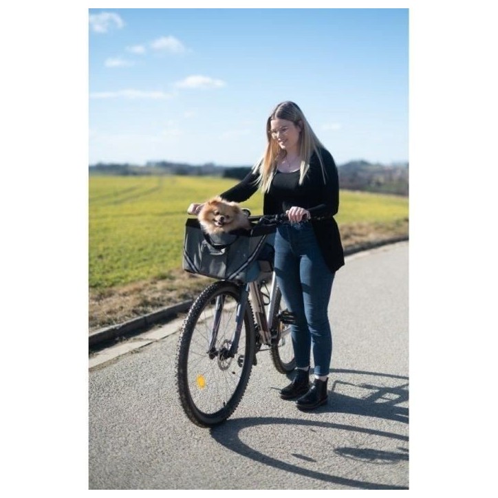 Sac a vélo pour chien et chat - KERBL - Vacation - Gris/bleu - 38x29x25 cm - Tissu robuste Sac a vélo pour chien et chat - KERBL - Vacation - Gris/bleu - 38x29x25 cm - Tissu robuste