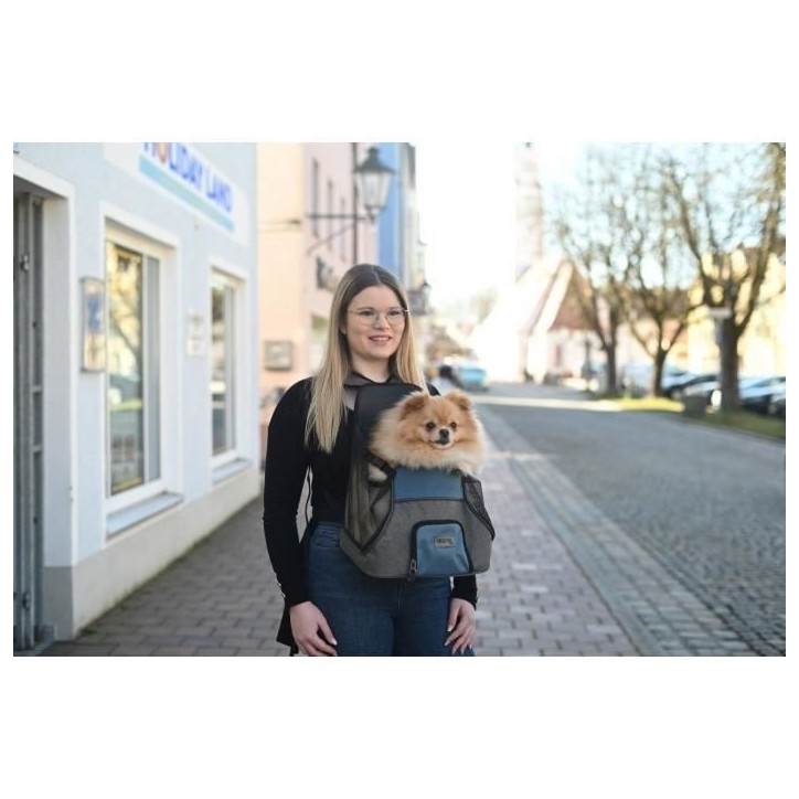 Sac transport avant - KERBL - Vacation - Gris/bleu - 31x24x38 cm - Tissu Oxford résistant Sac transport avant - KERBL - Vacation - Gris/bleu - 31x24x38 cm - Tissu Oxford résistant