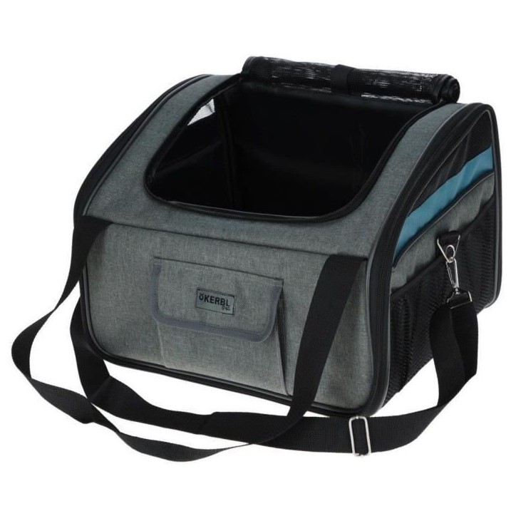 Sac voiture - KERBL - Vacation - Gris/bleu - 44x35x30 cm - Laisse courte intégrée Sac voiture - KERBL - Vacation - Gris/bleu - 44x35x30 cm - Laisse courte intégrée