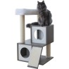 KERBL - Arbre a chat FLAIR - 48x44x86cm - Blanc/gris - Sisal