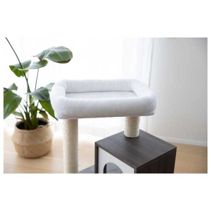 KERBL - Arbre a chat FLAIR - 48x44x86cm - Blanc/gris - Sisal KERBL - Arbre a chat FLAIR - 48x44x86cm - Blanc/gris - Sisal