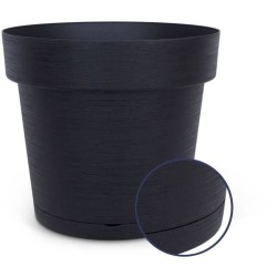 Pot a réserve d'eau - GARDEN ID Glamour - Anthracite 40 cm - Surface