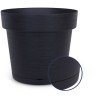 Pot a réserve d'eau - GARDEN ID Glamour - Anthracite 40 cm - Surface