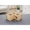 Abri pour petits rongeurs - Kerbl - Modele 3 chambres - Beige - Toit a