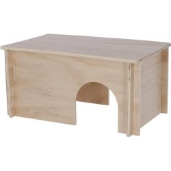 Abri pour rongeurs - Beige - Toit amovible - Montage simple - Pour ham