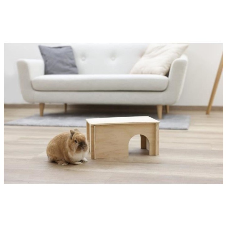 Abri pour rongeurs - Beige - Toit amovible - Montage simple - Pour hamster - KERBL Abri pour rongeurs - Beige - Toit amovible - Montage simple - Pour hamster - KERBL