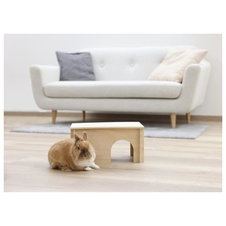 Abri pour rongeurs - Beige - Toit amovible - Montage simple - Pour hamster - KERBL Abri pour rongeurs - Beige - Toit amovible - Montage simple - Pour hamster - KERBL