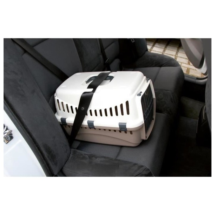 KERBL - Box de transport pour chien - EXPEDITION - 48x32x32cm - Creme et taupe - Sécurisé voiture KERBL - Box de transport pour chien - EXPEDITION - 48x32x32cm - Creme et taupe - Sécurisé voiture